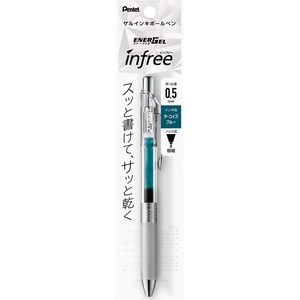 image:imagePentel XBLN75TLS3 EnerGel Ballpoint Pen  05mm Turquoise Blue