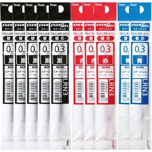 image:imagePentel XLRN5TLP Ballpoint Pen Refill EnerGel 05mm Pink 10pcs3 Color Combinations