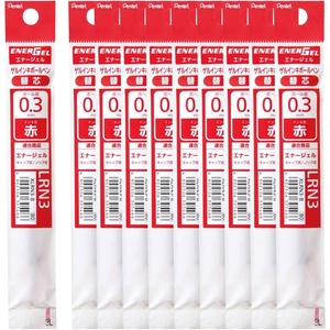 image:imagePentel XLRN5TLP Ballpoint Pen Refill EnerGel 05mm Pink 10pcsB Red