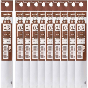 image:imagePentel XLRN5TLP Ballpoint Pen Refill EnerGel 05mm Pink 10pcsE Brown