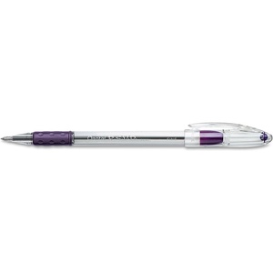 image:imageRSVP Stick Ballpoint Pen 7mm Trans Barrel Violet Ink Dozen
