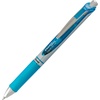 image:imagePentel EnerGel Deluxe RTX Retractable Liquid Gel Pen Medium Line Metal Tip Sky Blue Ink Box of 12 BL77S