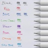 image:imagePentel EnerGel Pearl Retractable Liquid Gel Pen 07mm Medium Line Assorted Ink Pack of 8 BL77WBPS8M
