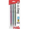 image:imagePentel Sharp Mechanical Pencil 07mm Medium Line Metallic Barrel Assorted Colors Pack of 3 P207MBP3M13 Count Pack of 1