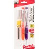 image:imagePentel Twist Erase Click Automatic Pencil with 2 Eraser Refills and Lead 09 mm Assorted Barrels Color May Vary 2 Pack PD279TLEBP2Assorted