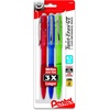image:imagePentel TwistErase GT 07mm Mechanical Pencil Assorted Barrel Colors Color May Vary Pack of 3 QE207BP3M