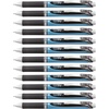 image:imagePentel EnerGel Deluxe RTX Retractable Liquid Gel Pen Medium Line Needle Tip Blue Ink Box of 12 BLN77C 07mm needleBlack