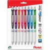image:imagePentel EnerGel Pearl Retractable Liquid Gel Pen 07mm Medium Line Assorted Ink Pack of 8 BL77WBPS8M