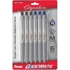 image:imagePentel Glidewrite Signature Ballpoint Pen with Smooth TechniFlo Ink  10mm Medium Point  6Pack of 3 Black Ink amp 3 Blue Ink Pens