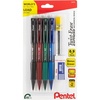 image:imagePentel TwistErase EXPRESS Mechanical Pencils 09mm Assorted Barrel Colors Pack of 4 Pencils Lead  Small Block Eraser