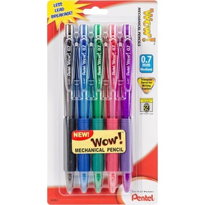 image:imagePentel Art Mechanical Pencils 5 Package 07mm BlackBlueGreenPinkViolet AL407BP5M