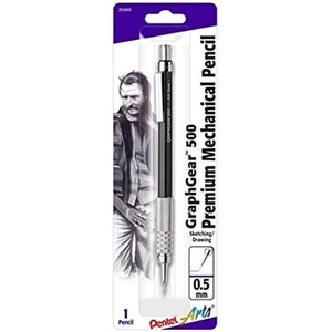 image:imagePentel Arts GraphGear 500 Premium Drafting Pencil 05mm Black Barrel 1Pack PG525APABP