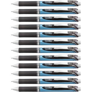 image:imagePentel EnerGel Deluxe RTX Retractable Liquid Gel Pen Medium Line Needle Tip Blue Ink Box of 12 BLN77C 07mm needleBlack