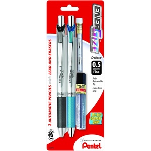 image:imagePentel EnerGize Automatic Pencil with Lead and Erasers 05mm Assorted 2 Pack PL75LEBP2