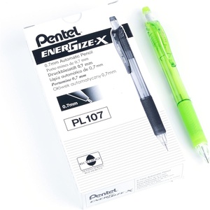 image:imagePentel EnerGizex Mechanical Pencil 07mm Violet Barrel Box of 12 PL107VLight Green Barrel