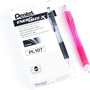image:imagePentel EnerGizex Mechanical Pencil 07mm Violet Barrel Box of 12 PL107VPink Barrel
