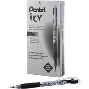 image:imagePentel ICY Mechanical Pencil 09mm Tinted Black Barrel 12 pack AL29TA 09 mm