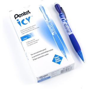 image:imagePentel ICY Mechanical Pencil 09mm Tinted Blue Barrel 12 pack AL29TC