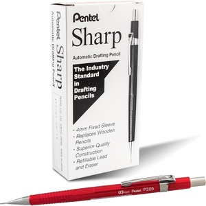 image:imagePentel Sharp Mechanical Pencil 05mm Metallic Red Barrel Box of 12 P205MB