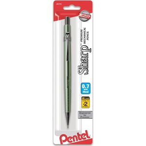 image:imagePentel Sharp Mechanical Pencil 07mm Metallic Barrels Assorted Barrel Colors Pack of 1 Barrel Color May Vary P207MBPM