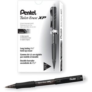image:imagePentel Twist Erase EXPRESS Automatic Pencil 05mm Lead Size Black Barrel Box of 12 QE415ABlack