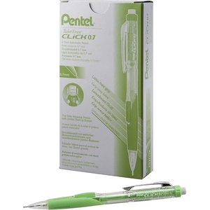 image:imagePentel TwistErase CLICK Mechanical Pencil 07mm CLEAR Barrel Lime Green Grip 12 pack PD277TK