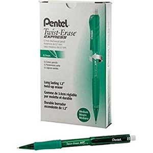 image:imagePentel TwistErase EXPRESS Mechanical Pencil 07mm Green Barrel 12 pack QE417D
