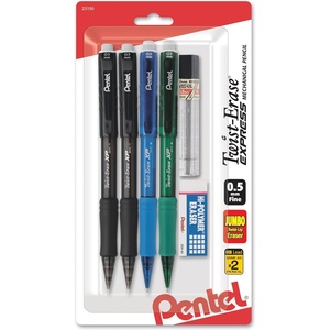 image:imagePentel TwistErase Express Mechanical Pencil 05mm Assorted Barrel Colors QE415LZBP44 Count Pack of 1