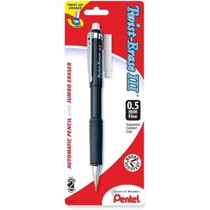 image:imagePentel TwistErase III Automatic Pencil with 1 Eraser Refill 05mm Assorted Barrels 1 Pack QE515BPK61 Count Pack of 1