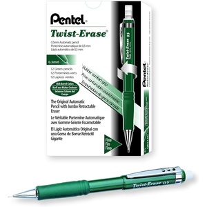 image:imagePentel TwistErase III Mechanical Pencil 05mm Green Barrel