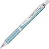 image:imagePentel Energel 07mm Alloy Rt Retractable Gel Ink Pens  Pack of 3  Black Silver and Aquamarine Colored Metal Barrels