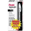 image:imagePentel Rsvp Ballpoint Pen Value Pack Stick Medium 1 Mm Black Ink Clearblack Barrel 24pack
