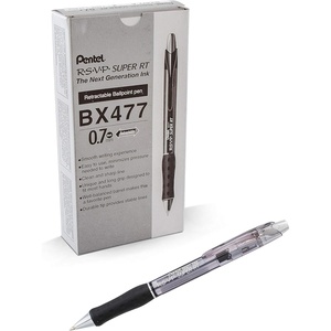 image:imagePentel RSVP Super RT Ballpoint Pen 07mm Fine Line Violet Ink BX477VBlack