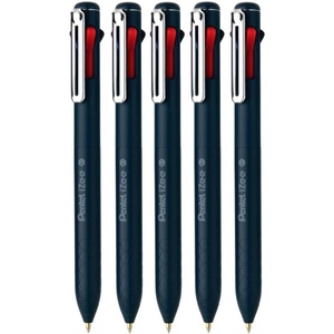 image:imagePentel iZee 4 in 1 Ball Point Pen  Honeycomb Grip For Better Control amp StressFree Writing  Metal Clip For Professional Look  Pack of 5 07MM  Dark Blue Body07MM  Dark Blue Body