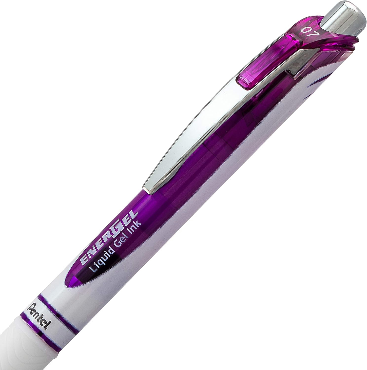 image:imagePentel EnerGel Pearl RTX Retractable Liquid Gel Pen 07mm Medium Line Needle Tip Assorted Ink Colors Pack of 4 BLN77WBP4MViolet