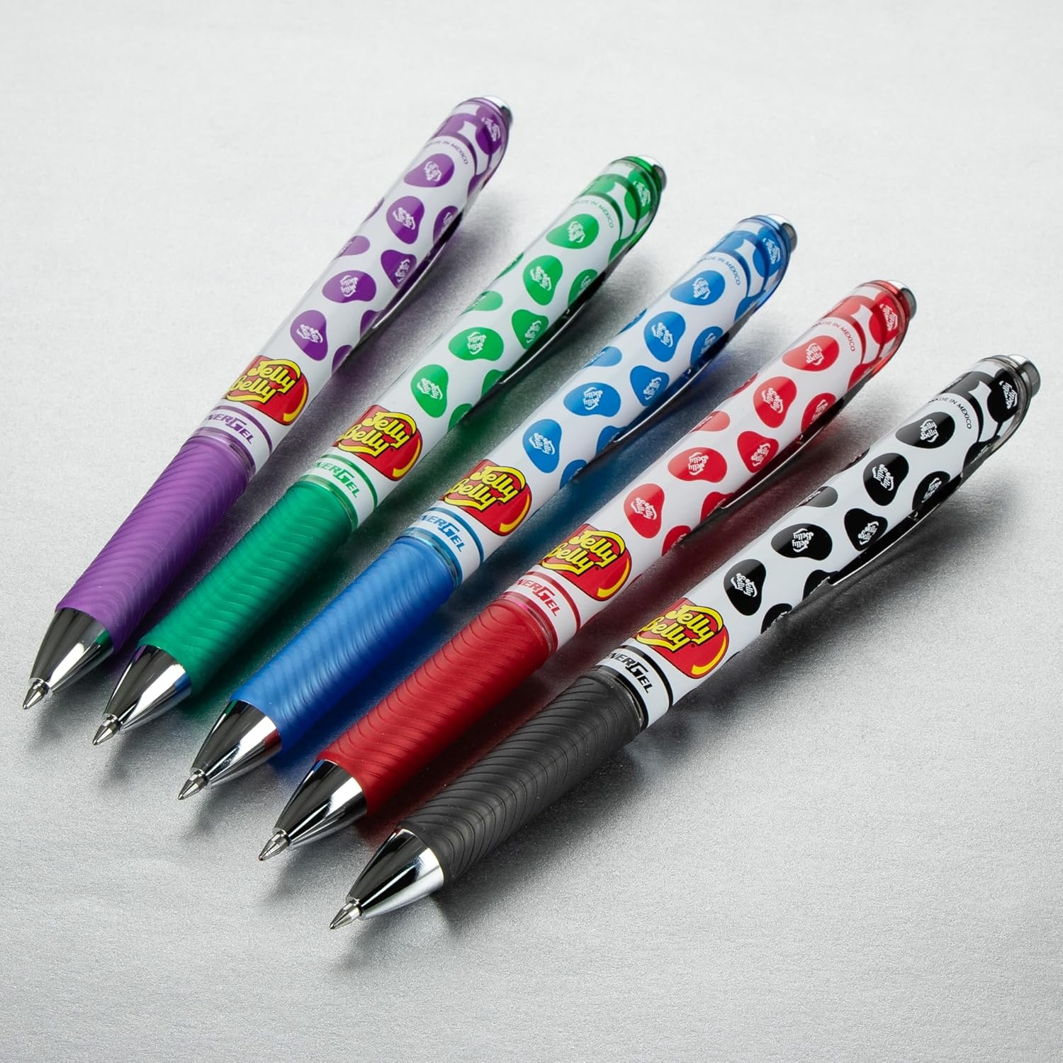 image:imagePentel EnerGel RTX Retractable Liquid Gel Pen Jelly Belly Limited Edition 07mm tip Assorted colors Pack of 5 pens BL77PF5MJB