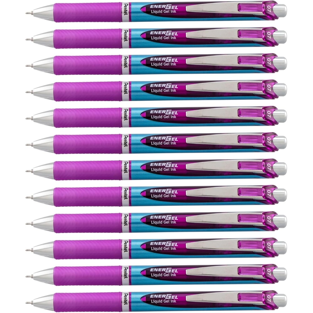 image:imagePentel EnerGel RTX Retractable Liquid Gel Pen 05mm Fine Line Metal Tip Assorted Ink Colors Pack of 5 BLN75BP5MViolet