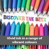 image:imagePentel 05mm EnerGelX Retractable Liquid Gel Pen with Needle Tip and Green Ink Box of 12 BLN105D
