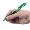 image:imagePentel 05mm EnerGelX Retractable Liquid Gel Pen with Needle Tip and Green Ink Box of 12 BLN105D