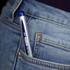 image:imagePentel EnerGel Deluxe Liquid Gel Pen Medium Line Metal Tip Blue Ink Box of 12 BL57CViolet