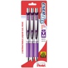 image:imagePentel EnerGel Deluxe RTX Retractable Liquid Gel Pen Medium Line Metal Tip Assorted Ink 3 Pack BL77BP3M2Violet