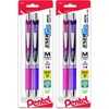 image:imagePentel EnerGel RTX Retractable Liquid Gel Pen 07mm Metal Tip Medium Line Navy Blue Ink 2Pk BL77BP2CAPinkViolet