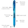 image:imagePentel EnerGelX Retractable Liquid Gel Pen 05mm Needle Tip Fine Line Sky Blue Ink Box of 12 BLN105S