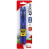 image:imagePentel EnerGelX Retractable Liquid Gel Pen 07mm Metal Tip Medium Blue Ink 2 Pack BL107BP2C2 Count Pack of 1