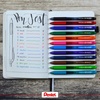 image:imagePentel EnerGelX Retractable Liquid Gel Pen 07mm Metal Tip Orange Ink Box of 12 BL107FRed