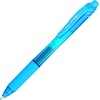 image:imagePentel EnerGelX Retractable Liquid Gel Pen 07mm Metal Tip Orange Ink Box of 12 BL107FSky Blue
