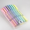 image:imagePentel Illumina Flex Twin Tip Highlighter DualTip Marker Highlighter Flex Tip and Chisel 8 Asstorted Pastel Ink Colors Pack of 8 SLW11P8E
