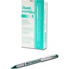 image:imagePentel ENERGEL NV Liquid Gel Pen 07mm Medium Line Capped Metal Tip Green Ink Box of 12 BL27D
