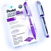 image:imagePentel EnerGel Deluxe Liquid Gel Pen Medium Line Metal Tip Blue Ink Box of 12 BL57CViolet
