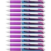 image:imagePentel EnerGel Deluxe RTX Retractable Liquid Gel Pen Fine Line Needle Tip Violet Ink Box of 12 BLN75VViolet